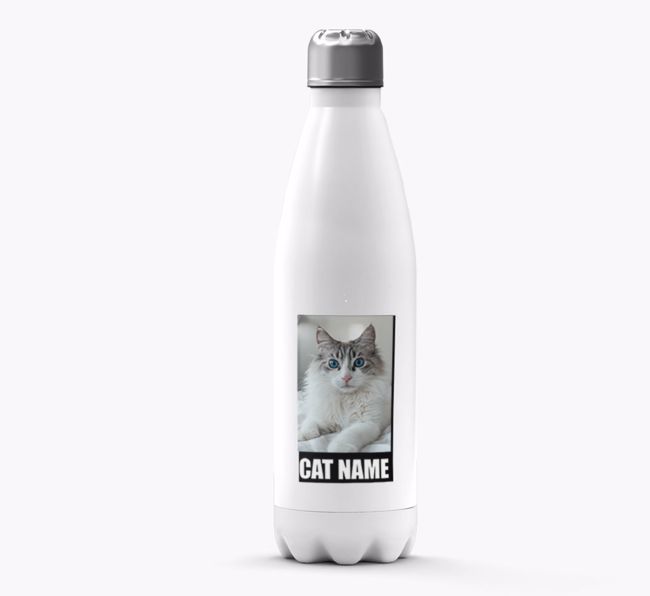 'Best Cat in the World'- Personalised Photo Upload {breedFullName} Water Bottle